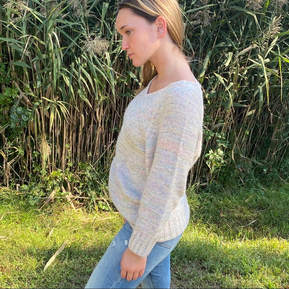 Natural Beauty Basic Multi-Colored Knit Sweater - image 3